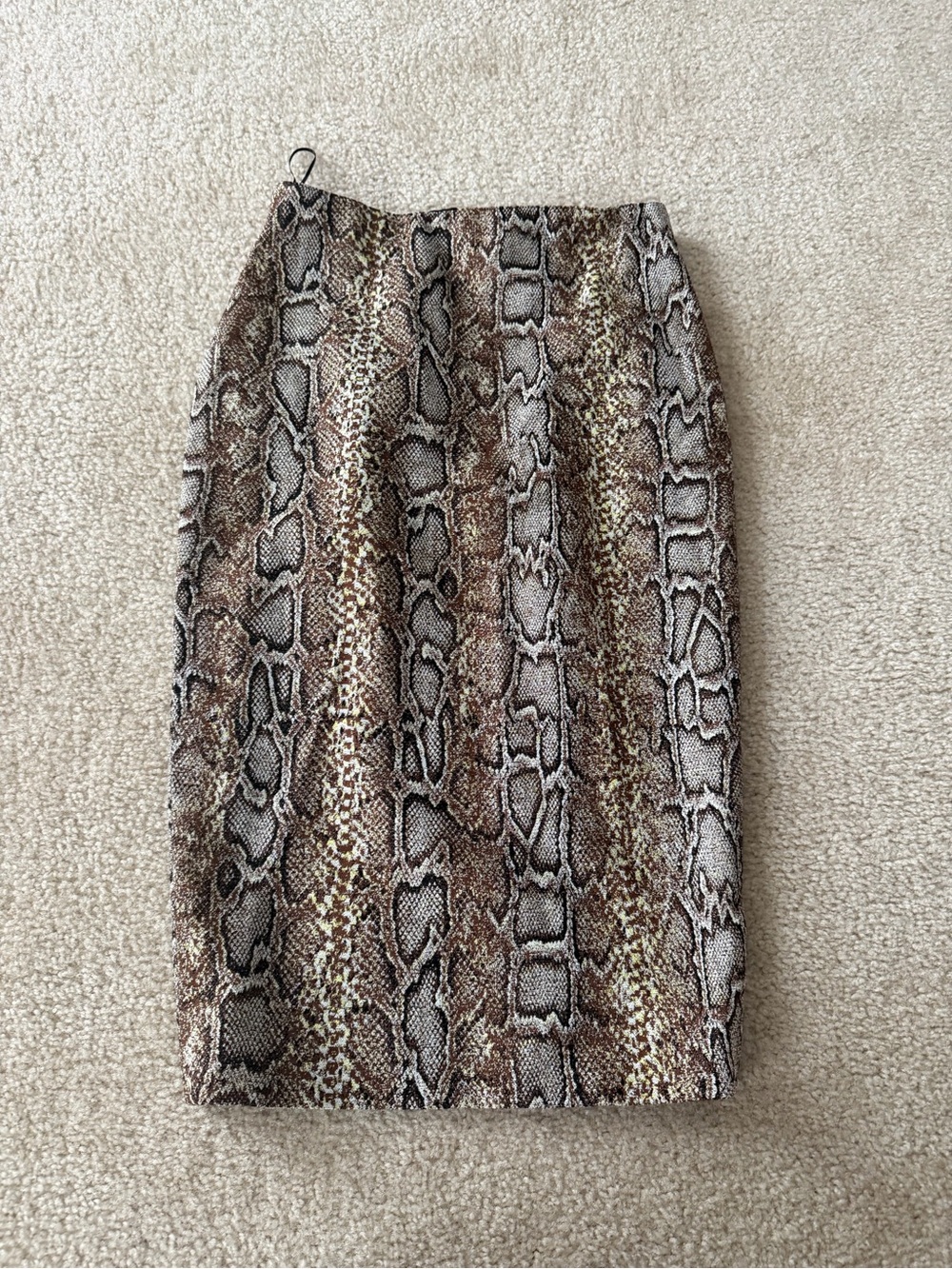 Victoria Beckham Snake-Print Pencil Skirt
